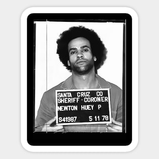 Huey Newton - MugShot Sticker